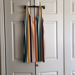 Multi-colored striped dress